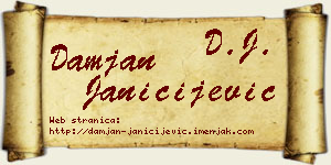 Damjan Janičijević vizit kartica